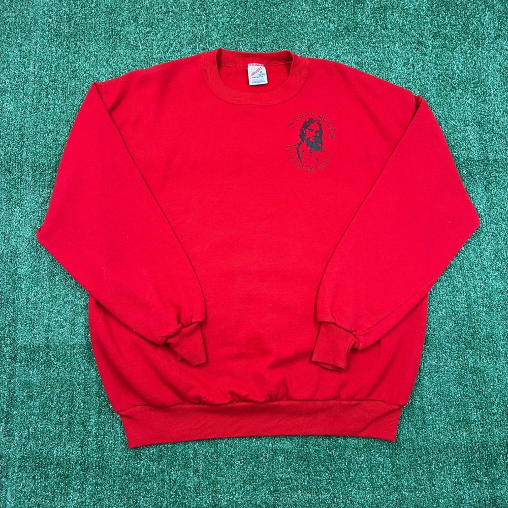 Vintage 90s Jesus Graphic Crewneck Sweatshirt